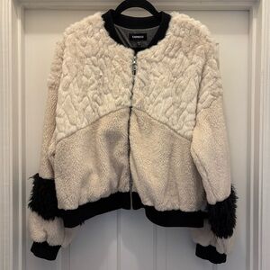 Express | Women's Cream and Black Jacket